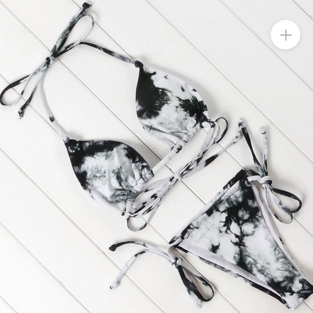 Aqua Tropic Malibu Set - Black Tie Dye